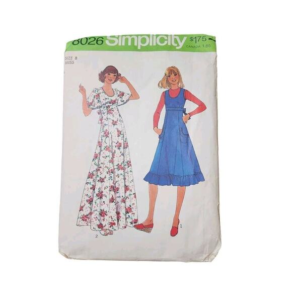 Vtg Lot Of 5 Simplicity Patterns 1 Girls 4 Miss Dress Pantsuits Ephemera - Picture 6 of 6